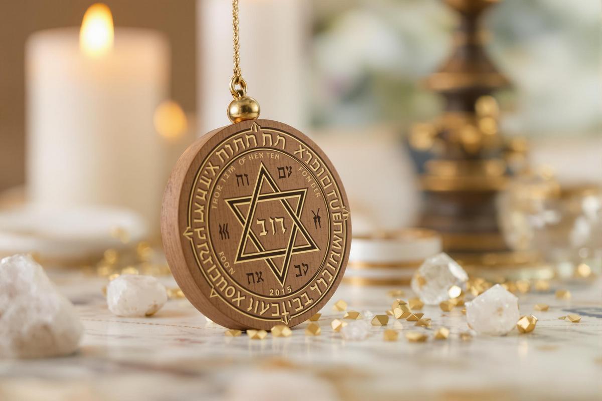 Tout savoir sur le pendule hébraïque en teck et or.jpg